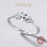Dazzling 925 Sterling Silver Sparkling Princess Cut AAAA Lab Created Diamond Ring