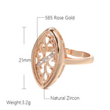 Hollow Flower Trendy 14K Gold Filled Ring AAA Zircon Diamonds Ring Fine Jewellery