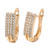 New Trend 14K Gold Filled Clip Full Micro Inlay AAA Zircon Diamonds Fashion Earrings