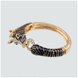 New Arrivals Animal Zebra Bangle Cuff Bracelet Gold Plated Statement Fashion Women's Bangle Bracelet for Party - The Jewellery Supermarket