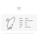 Hearts Design AAAA Lab Created Diamonds 925 Sterling Silver Stackable Rings