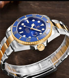 Luxury Design Water Ghost Series Classic Blue Dial Luxury Automatic Stainless Steel 100m Waterproof Mechanical Watch