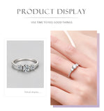 Luxury Round Cut Dazzling AAAA Lab Created Diamond 925 Sterling Silver Ring