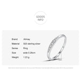 Minimalist Fashion Stackable 925 Sterling Silver AAAA Lab Created Diamonds Ring