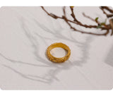 18K Gold Plated Sun Star Moon Stainless Steel Stylish Celestial Women Ring