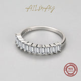 Emerald Cut Rectangle AAAA Lab Created Diamond 925 Silver Fashion Luxury Rings