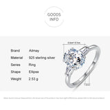 Marvelous Oval Cut Luxury Sparkling AAAA Lab Created Diamond 925 Silver Rings
