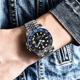 Luxury Design Top Brand Sports Waterproof  Sapphire Glass 40mm Ceramic GMT Mechanical Men Automatic Wristwatches