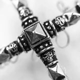 New Black Ethno Studs Look Cross 925 Sterling Silver Pendant Fine Jewellery Gift For Women & Men - The Jewellery Supermarket