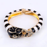 New Animal Style Elephant Inlaid Rhinestone 8 Colors Enamel Statement Bangle Bracelets for Women - Party Jewellery - The Jewellery Supermarket