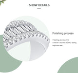 Stunning Dazzling Princess Cut AAAA Lab Created Diamonds 925 Silver Ring