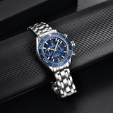 Top Brand Stainless Steel, Waterproof 100m Sapphire Glass Chronograph Japanese VK64 Movement Mens Quartz Wristwatches - The Jewellery Supermarket