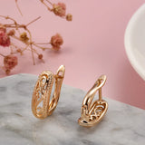 14K Gold Filled Hollow Multi Pattern Charm Loops Bohemian Glossy Earrings