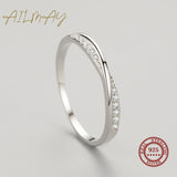 Delicate Interwoven AAAA Lab Created Diamond 925 Sterling Silver Fine Rings