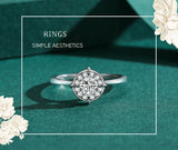 Fashion Sterling Silver Sparkling Round Clear AAAA Lab Created Diamond Charm Ring