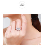Exquisite Luxury Princess Cut 3ct  AAAA Lab Created Diamond 925 Silver Ring