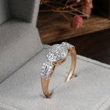 14 Karat Gold Filled Top Quality Luxury AAA Zircon Diamonds Golden Silver Colour Rings