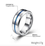 New Trendy 8mm Brushed Tungsten Carbide Wedding Engagement Promise Ringss For Couple - Classic Jewellery - The Jewellery Supermarket