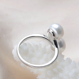 New Arrival Multicolour Natural Freshwater Pearl 925 Sterling Silver Fashion Rings