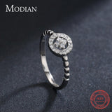 High Quality Round Clear AAAA Simulated Diamonds Silver Ring - Fashion Engagement Fine Jewellery - The Jewellery Supermarket