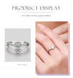 Luxury Pear Cut Sparkling AAAA Lab Created Diamond Two piece Silver Set Ring
