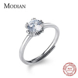 Brand Wedding Engagement Ring for Women - Dazzling AAAA Simulated Diamonds Geometric  Silver Ring - Fine Jewellery