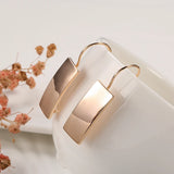 14 Gold Filled Classic Large Glossy Long Pendant Piercing Hoops Fashion Earrings