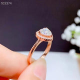 Heart Design Sparkling Moissanite Diamond Gemstone Rings for Women, Silver Engagement Wedding Fine Jewellery Rings - The Jewellery Supermarket