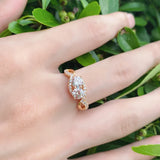 Superb Rolled 14K Rose Gold Micro-wax Inlay AAA Zircon Diamonds Ring High Quality Fine Jewellery