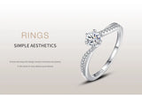 Dazzling Sparkling AAAA Lab Created Diamond 925 Sterling Silver Solitaire Ring