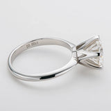 1CT 0.5CT 2CT 3CT VVS1 D Colour Moissanite Solitaire Wedding Engagement Silver Rings