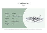 Luxury Water Drop Shape Sparkling AAAA Lab Created Diamond Sterling Silver Ring