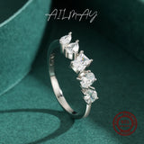 Luxury Shining Irregular Geometric AAAA Lab Created Diamond 925 Silver Ring