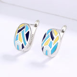 Simple Irregular Color Hanmade Enamel Classic Drop Women's Earrings
