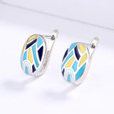 Simple Irregular Color Hanmade Enamel Classic Drop Women's Earrings