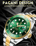 Popular Top Brand Automatic Luxury Sapphire Glass Mechanical Wristwatch Sports Stainless Steel Waterproof Men Watch