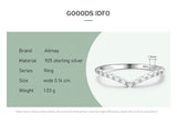 Water Drop Shape 925 Sterling Silver AAAA Lab Created Diamond Stackable Rings