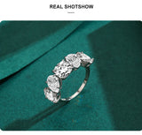 Luxury Trendy Dazzling 925 Sterling Silver AAAA Lab Created Diamond Rings