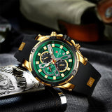 New Blue Waterproof Top Luxury Brand Chronograph Sport Quartz Watches For Men - Military Style Mens Watches - The Jewellery Supermarket