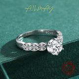Luxury Crown Design Six Claw Silver Sparkling AAAA Lab Created Diamonds Ring