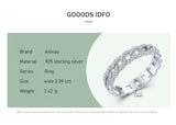 Staggered Line Silver Dazzling AAAA Lab Created Diamond Fashion Stackable Ring