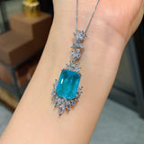 New Arrival Paraiba Tourmaline Fashion Necklace Pendant Ring Earrings  Women's Luxury Wedding Fine Jewellery - The Jewellery Supermarket