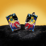 Charming Handmade Enamel Parrot AAA Zircon Diamonds Colourful Bohemia Earrings