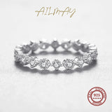 Simple Stackable Romantic Clear AAAA Lab Created Diamonds Sterling Silver Rings