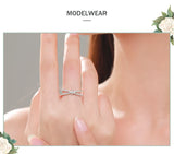 Elegant Silver Classic Dazzling Staggered Line AAAA Lab Created Diamond Ring