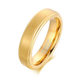 New Fashion High Quality 5mm Black or Gold Colour Tungsten Wedding Engagement Rings for Men and Women - The Jewellery Supermarket