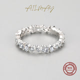 Amazing Design 4 Stone Cuts Dazzling AAAA Lab Created Diamonds Geometric Silver Ring