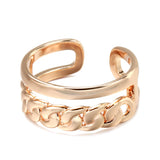 Superb 14K Gold Filled Glossy Simple Geometry Ring Minimalist Style Jewellery