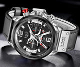 New Arrival Top Brand Leather Chronograph Waterproof Sport Automatic Date Quartz Mens Watches - The Jewellery Supermarket