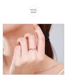 Elegant Princess Cut 925 Sterling Silver AAAA Lab Created Diamond Fashion Ring